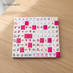 American Mahjong Tiles – Magenta Candy Floral Design