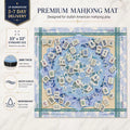 Silent Neoprene Mahjong Mat – Blue & White Porcelain