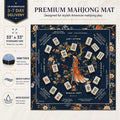 Silent Neoprene Mahjong Mat – Blue Lady Portrait