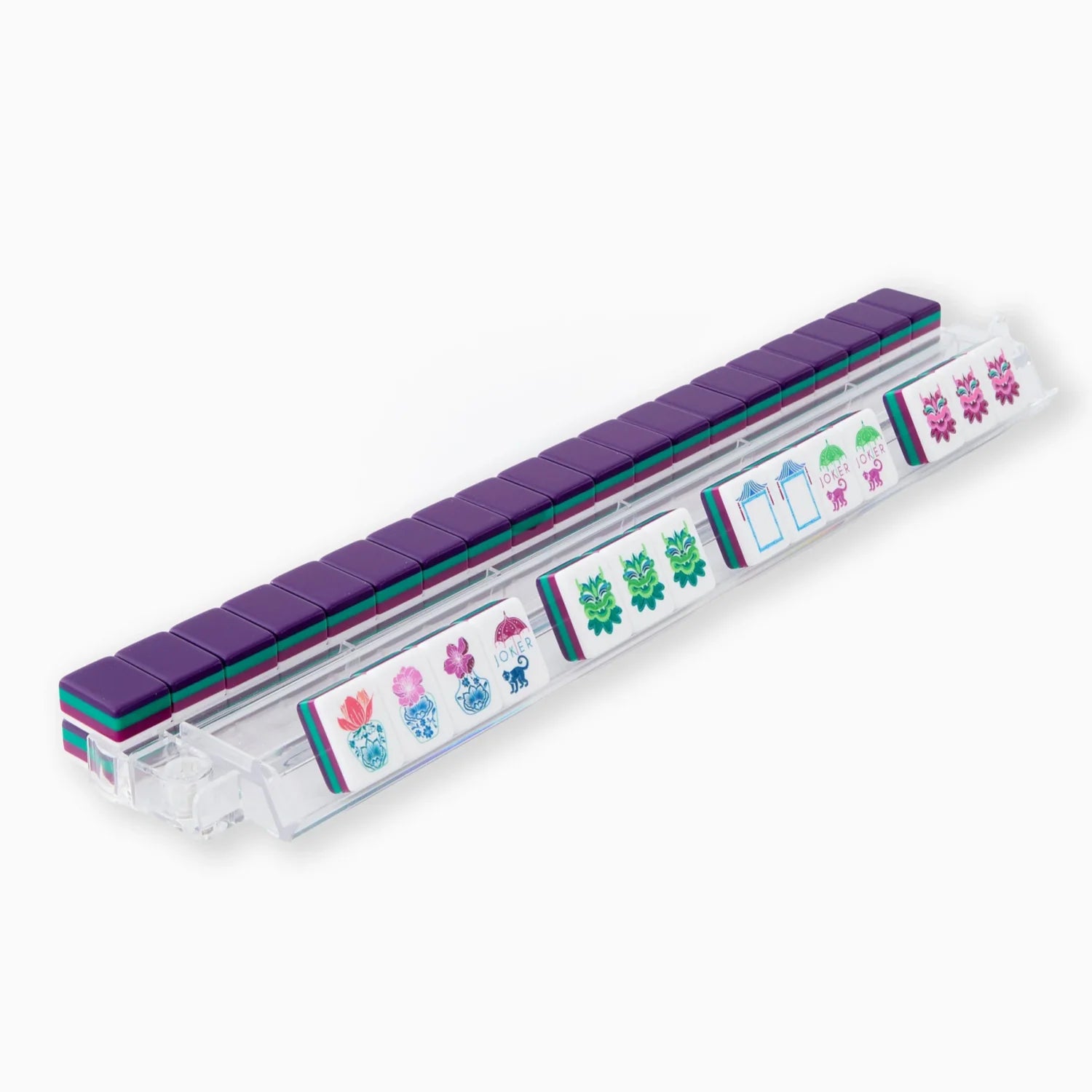 Purple Acrylic American Mahjong Set – Luxury 4-Layer Tiles