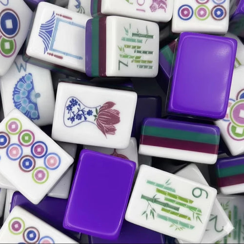 Purple Acrylic American Mahjong Set – Luxury 4-Layer Tiles