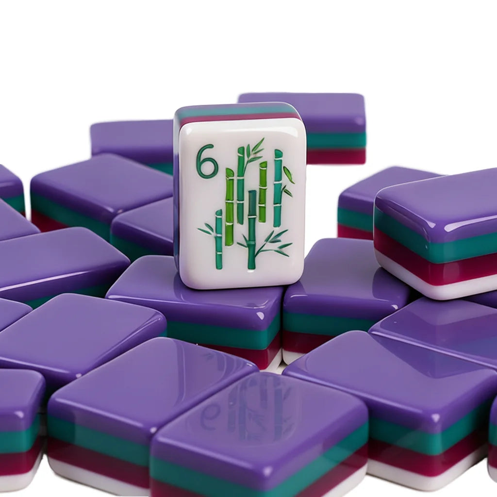 American Mahjong Tiles – 160-Piece Dark Purple Print Set