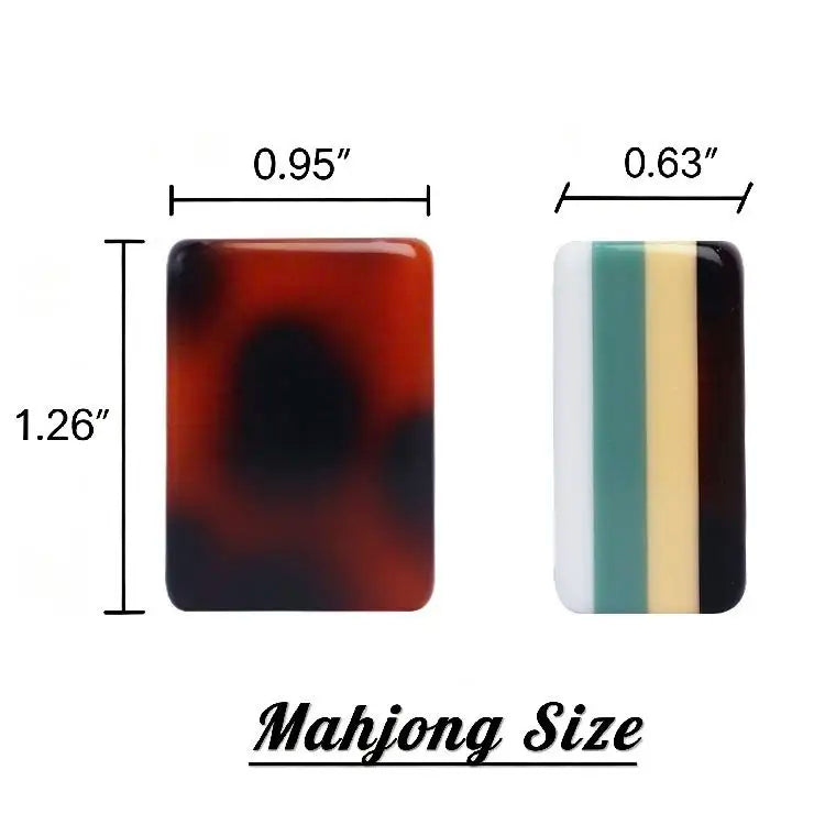 American Mahjong Tiles – Turtle & White Lotus Design