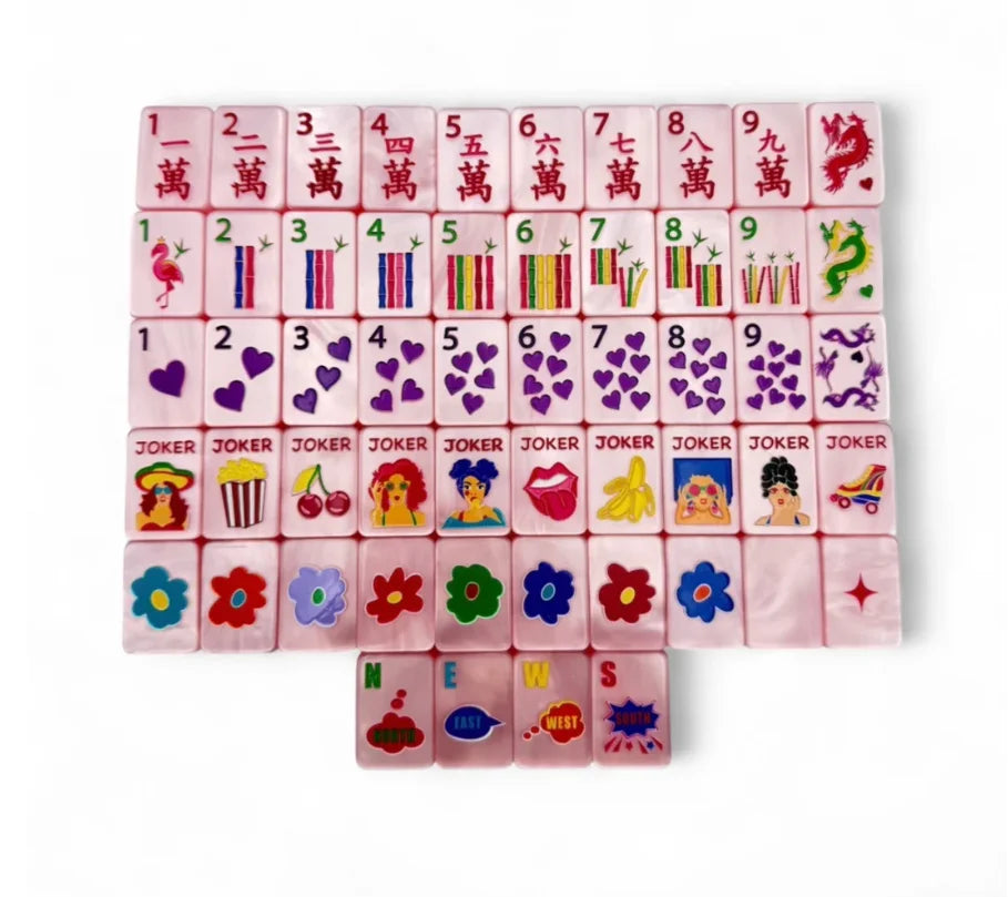 Springtime Safari American Mahjong Set – Acrylic Luxury Tiles