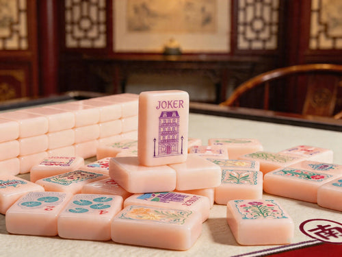 Pink Acrylic American Mahjong Tiles – 160-Piece Luxury Set