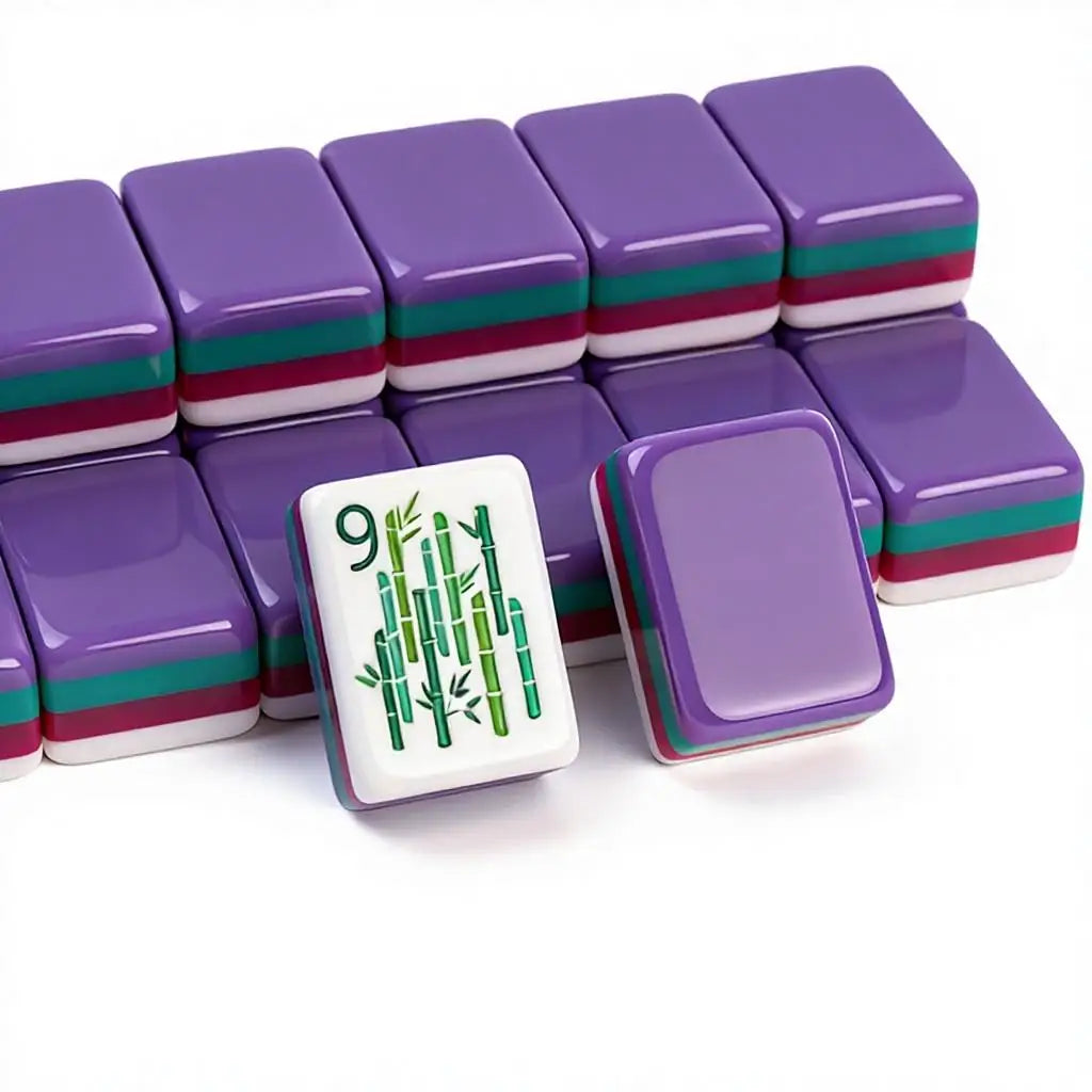 American Mahjong Tiles – 160-Piece Dark Purple Print Set