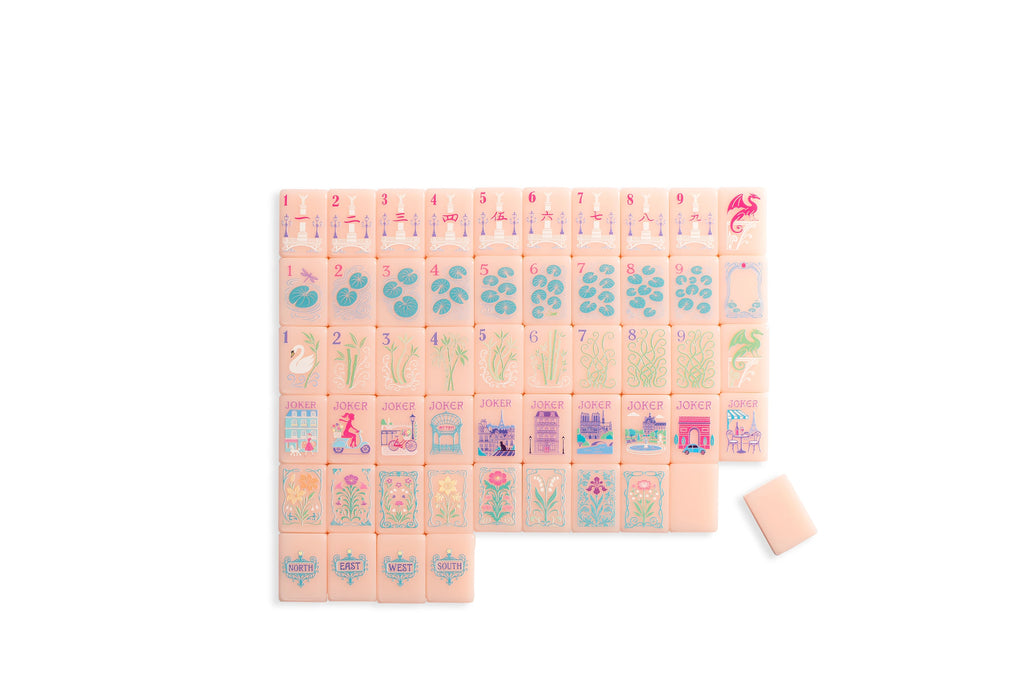 Pink Acrylic American Mahjong Tiles – 160-Piece Luxury Set