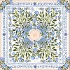 American Mahjong Mat – Blue Botanical, Blank