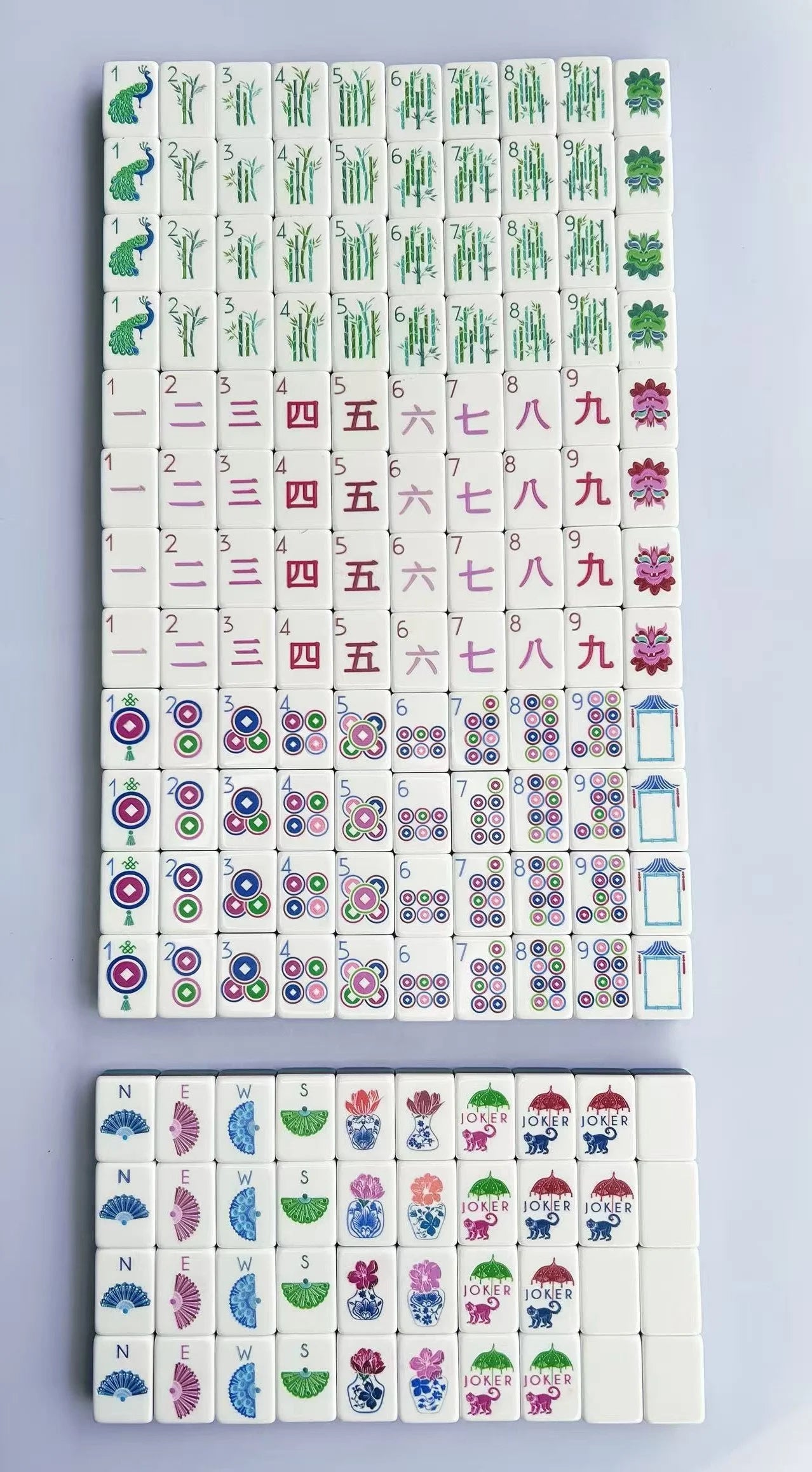 Purple Acrylic American Mahjong Set – Luxury 4-Layer Tiles