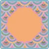 American Mahjong Mat – Rainbow Scallop Design