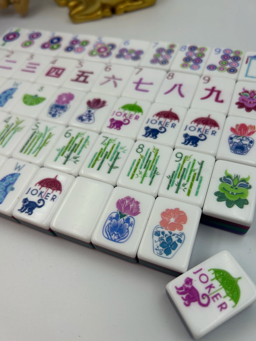 Purple Acrylic American Mahjong Set – Luxury 4-Layer Tiles