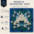 Silent Neoprene Mahjong Mat – Lake Blue Fan