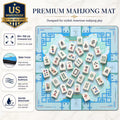 Silent Neoprene Mahjong Mat – Peacock Blue