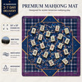 Silent Neoprene Mahjong Mat – Purple Plaid