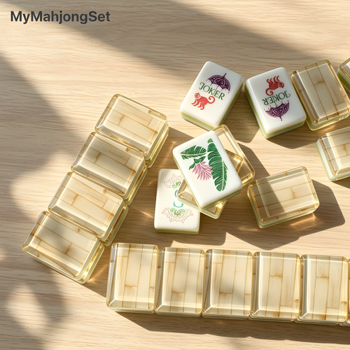 American Mahjong Tiles – Bamboo Water Pearl Finish