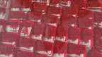 American Mahjong Tiles Set – Red Christmas Flowing Sand Finish